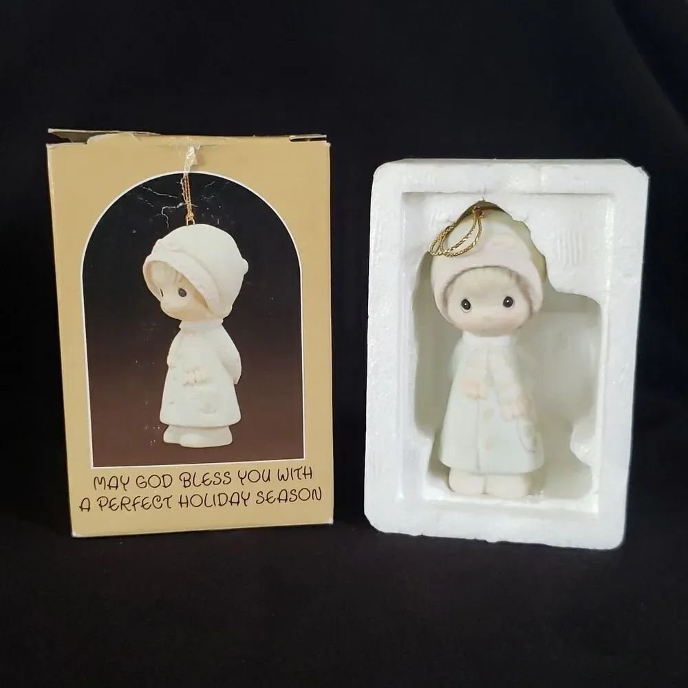 Vintage 1984 Precious Moments "May God Bless You With a Perfect Holiday Season